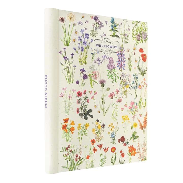 Grupo Erik Album Fotografico Autoadesivo Wild Flowers - Album foto 24x32cm, 30 Pagine, Copertina Rigida e Personalizzabile, con Spazio per Note e Commenti, Compatibile con Foto 10x15, 13x18 o 13x19 The Forest Stewardship Council
