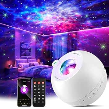 One Fire Proiettore Stelle Soffitto,15 Colori 360 Luci Luce Notturna Bambini,15 Rumore Bianco+5.3HiFi Bluetooth Proiettore Soffitto Idee Regalo Ragazza Luci LED Camera da Letto,Sunset Lamp Arredo Casa