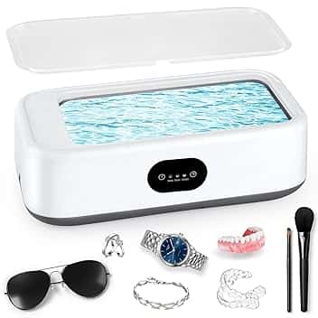 MXTIMWAN Pulitore Ultrasuoni 640ml, 49kHz Lavatrice Ultrasuoni Occhiali, 40w Pulitore Ultrasuoni Portatile, con 3 modalità di Pulizia, Funzione Touch