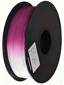 Filamento in PLA che cambia colore UV per stampante 3D, 1,75 mm, 200 g, filamento di stampa ad alta velocità, per stelle sensoriali e fidget star, precisione dimensionale 0,03 mm da bianco a rosso