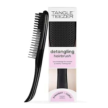 Tangle Teezer Ultimate Detangler - Districa i capelli bagnati e asciutti - Anti-rottura e scioglinodi. Design con setole a doppio livello - Spazzola adatta a tutti i tipi di capelli - Nero Liquirizia