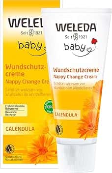 Weleda Baby Crema Protettiva Calendula, per cambio pannolino, lenisce e protegge, con estratti di calendula e ossido di zinco (1x75 ml) Natrue