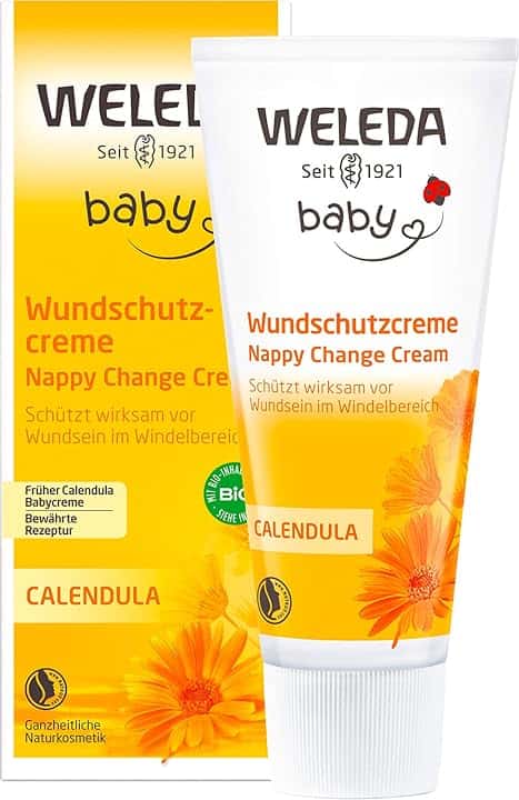 Weleda Baby Crema Protettiva Calendula, per cambio pannolino, lenisce e protegge, con estratti di calendula e ossido di zinco (1x75 ml) Natrue