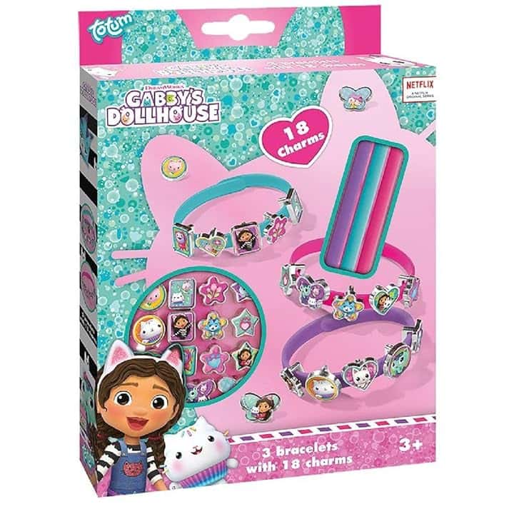 Totum TM ESSENTIALS Gabby`s - Set di 18 diversi ciondoli, ideale come regalo per bambini e accessori per ragazze