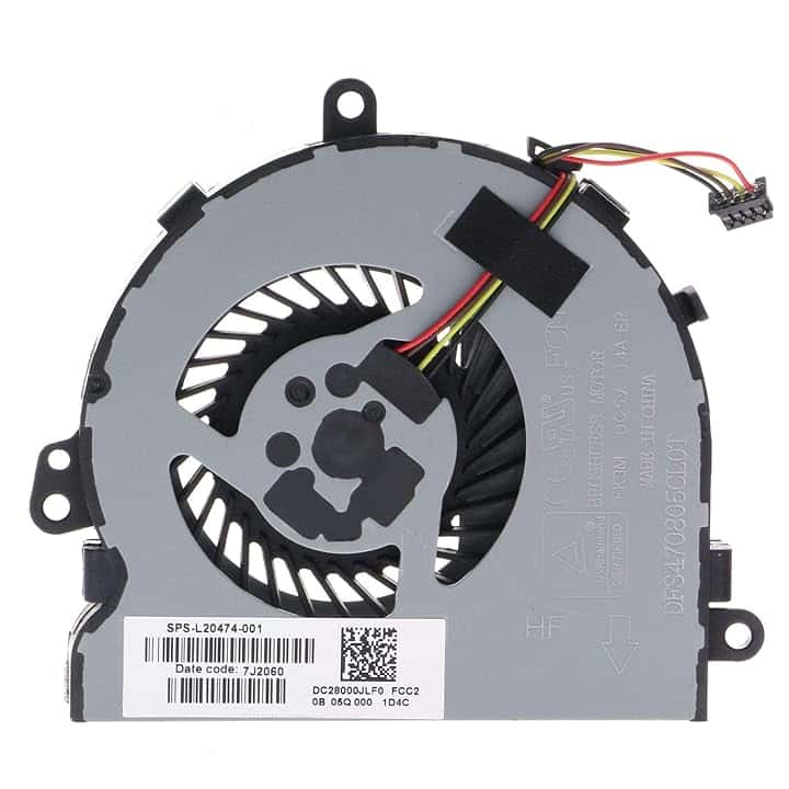 Ventola di raffreddamento CPU per HP 15-DA, 15-DB, 15-DI, 15-DR, 15Q-DX, 15T-DS, 250, 255, 256 G7 L20474-001 FK3M DFS470805CL0T - Ventola per laptop - 15 decibel - 4 poli - 1 pezzo