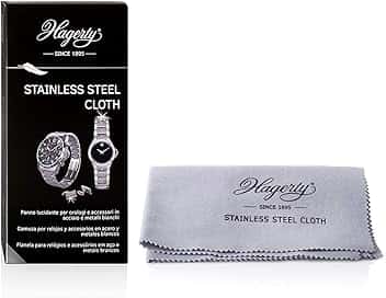 Hagerty Hagerty Stainless Steel Cloth Panno impregnato per pulire acciaio inox, lucida orologi, 36x30cm I in 100% cotone I per gioielli, accessori in metallo