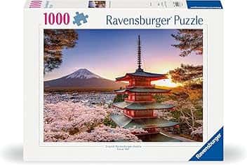 Ravensburger Puzzle 1000 pezzi Ciliegi in fiore e Monte Fuji – Puzzle Adulti +14 anni, 70 x 50 cm, Puzzle per Adulti, Foto Milano, Idee Regalo The Forest Stewardship Council