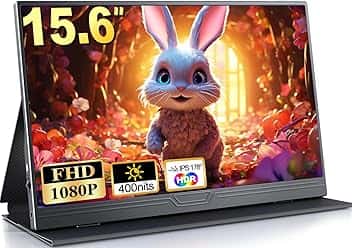 Monitor Portatile, Schermo Portatile 15,6 pollici 1080P FHD, Portable Monitor con Mini HDMI USB-C, per Laptop PC PS5 Etichetta Energetica