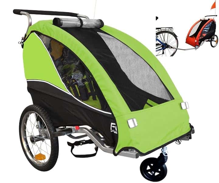 PAPILIOSHOP FOX Rimorchio passeggino per il trasporto di 1 bambino in bici
