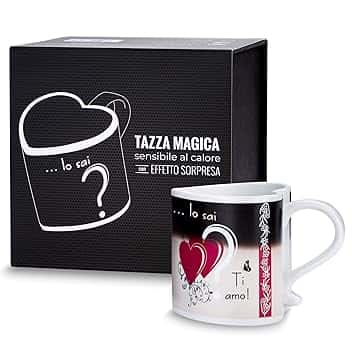 Froster Tazza Magica con Effetto Sorpresa, Ti amo Tazza Sensibile al Calore, Tazza Cambia Colore con Calore, Regalo San Valentino