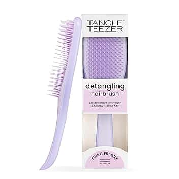 Tangle Teezer Fini e Fragili Ultimate Detangler per capelli colorati, fini e sottili - Spazzola a doppie setole morbide riduce rottura e lo strappo - Ideale per capelli delicati - Viola Ipnotico