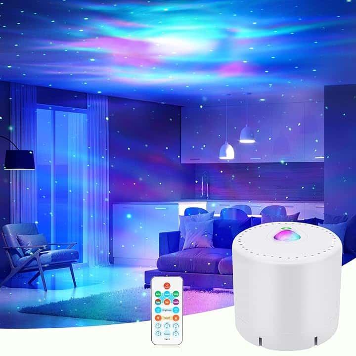 Lampada Proiettore Stelle,LED Proiettore Cielo Stellato Lampada, Proiettore cielo Stellato,LED Luce Rotante Nebulosa con Timer e Telecomando,per Bambini/Adulti/Regalo/Decorazioni