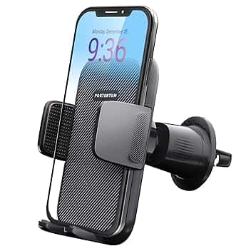 PORTENTUM Porta Cellulare Auto | Supporto Telefono Auto per Presa d'Aria Dell'Auto, 360°di Rotazione Porta Telefono Macchina Universale Compatibile