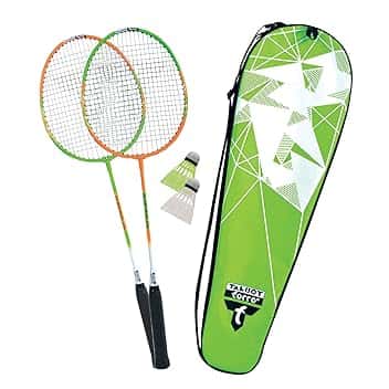 Talbot Torro Set da Badminton 2-Attacker, 2 Racchette, 2 Volani, in Una Borsa di qualità