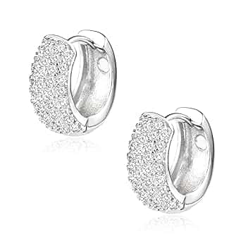 ALEXCRAFT Orecchini Donna a Cerhi Piccoli Argento 925 Post e 14K Placcato da Donna Mamma Ragazaza