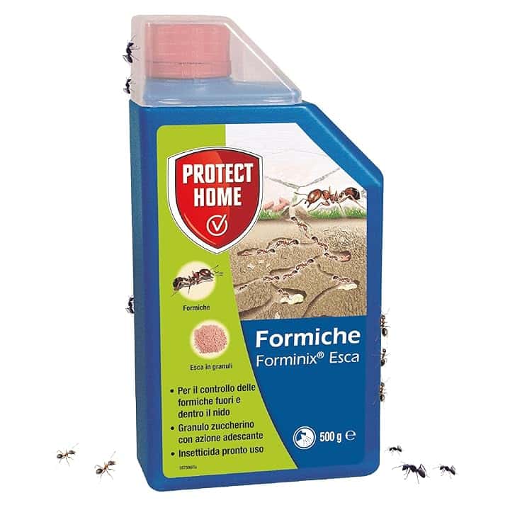 protect home FORMINIX Esca FORMICHE GRANULARE. ELIMINA Il Nido RISOLVENDO Il Problema 500g, Granulo Rosa