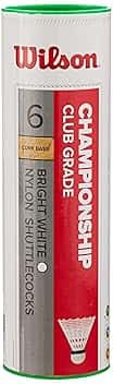 Wilson Championship Volani da Badminton, Confezione da 6, Plastica/Sughero Naturale