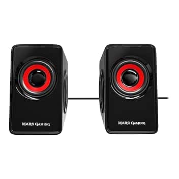 Mars Gaming MS1, Altoparlanti da Gioco 10W, sSubwoofer, 3.5mm Jack e USB, 6 Driver Audio