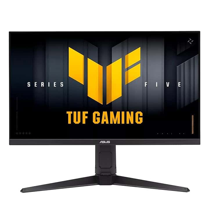 ASUS TUF Gaming VG27AQML5A, Monitor Gaming da 27" Quad HD Fast IPS (2560x1440), 0,3ms Response Time, 300Hz, G-SYNC, AMD FreeSync e ELMB SYNC, Altoparlanti, DisplayPort, HDMI e USB-C, Gaming AI, Nero