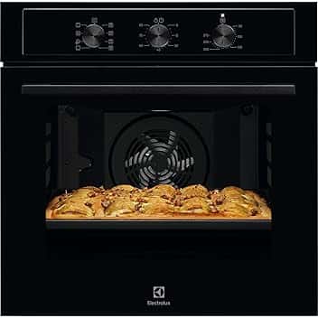 Electrolux EOH2H044K Serie 300 Forno Multifunzione, Capacità 68 L, EOH2H044K, Classe A+, Pulizia AquaClean, Cottura Uniforme, Funzione Pizza, 589x594x568 mm, Nero