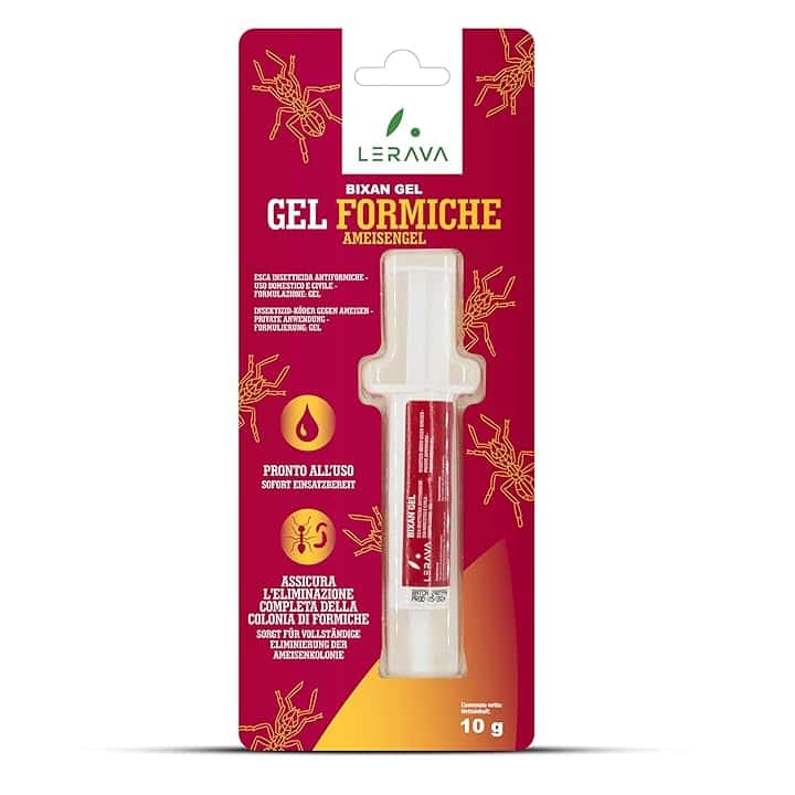 LERAVA Gel Insetticida Formiche (10 g) - Esca Potente per Eliminare Colonie - Anti Formiche Sicuro per Casa Famiglia Animali - Gel Pronto all'Uso per Massima Efficacia Interni Esterni