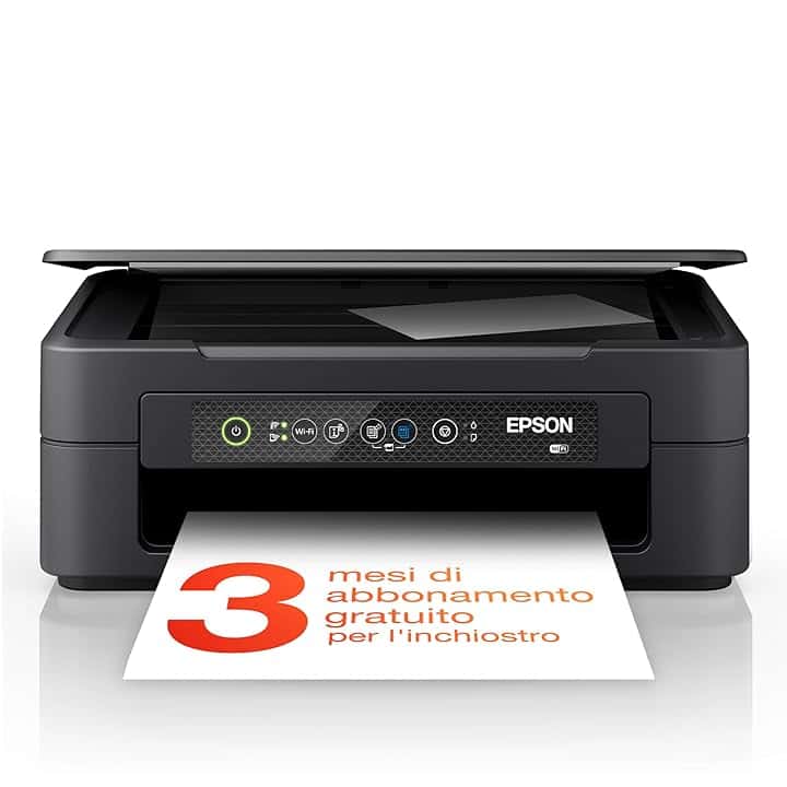 Epson Stampante Expression Home XP-2200, multifunzione 3 in 1: scanner/fotocopiatrice, A4, getto d'inchiostro a colori, Wi-Fi Direct, cartucce separate, ultracompatta