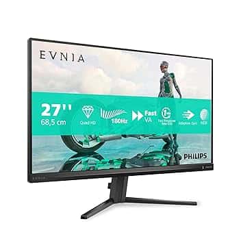 Philips Gaming Monitor 27M2N3500AM 27 pollici, , 2560x1440, WQHD, 180Hz, Fast VA Panel, 0.5ms MPRT, , (HDMI2x 2.0 DP 1x 1.4) Adaptive Sync, HDR10, FreeSync Premium, Grigio Scuro