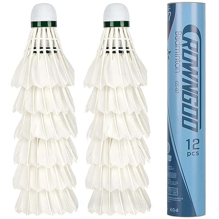 12 Pezzi Volani da Badminton Badminton Shuttlecocks Palline da Badminton con Grande Resistenza, Stabilità ed Equilibrio, Adatte per l'allenamento Sport all'Aria Aperta
