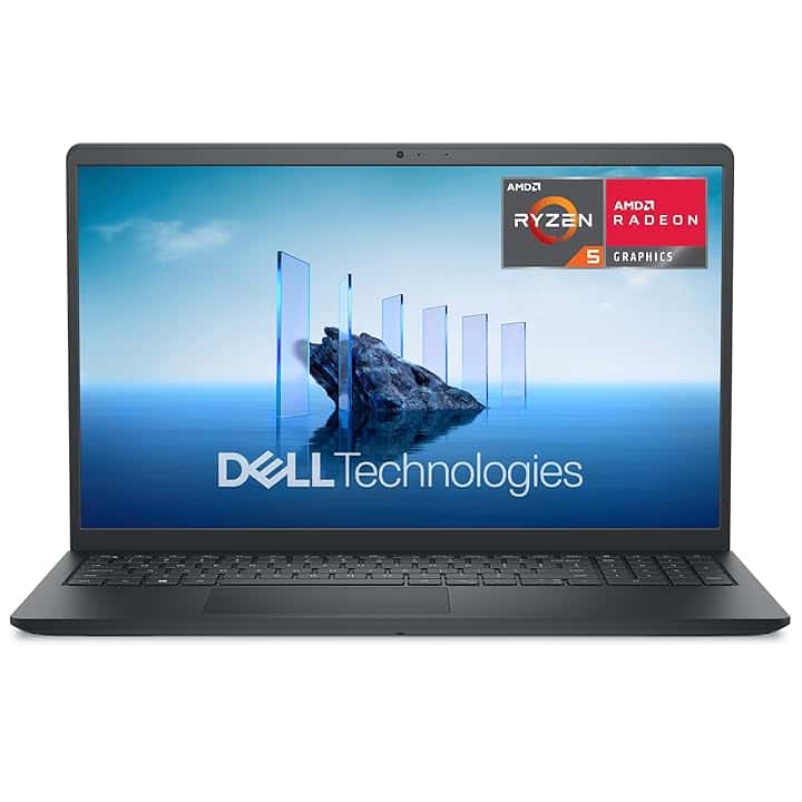 Dell 15 Laptop DC15255 15,6" FHD (1920 x 1080) 120Hz, AMD Ryzen 5 7520U, Grafica Radeon 610M, 8GB LPDDR5 RAM, 512GB SSD, Windows 11 Home, Tastiera Retroilluminata QWERTY – Nero Carbonio EPEAT