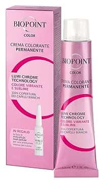 Biopoint Color - Crema Colorante Permanente con Fiala Hyaluplex Serum, Tinta per Capelli con Acido Ialuronico, Nutre, Idrata e Dona un Colore Brillante e Intenso, 60 ml