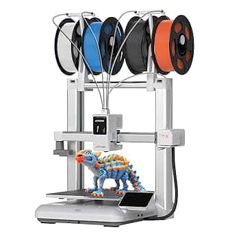 Anycubic Kobra X Multicolore Stampante 3D, Stampa a 4 Colori, Velocità Elevata di 600 mm/s, Fotocamera Integrata e Rilevamento Tramite AI, Amplia la tua Tavolozza a 19 Colori con 4 ACE 2 Pro