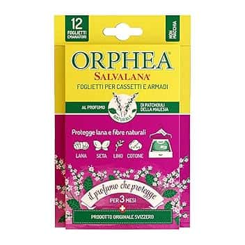 Orphea Patchouli Salvalana, Cassetti E Armadi 12 foglietti, Fragranza Malesia, Media