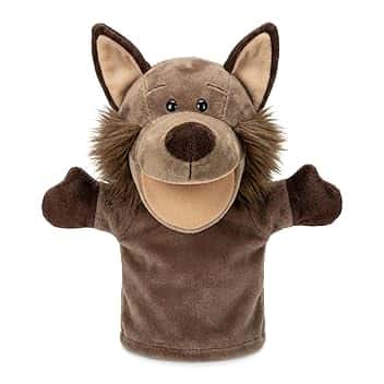 Marionette a Mano con Animali per Bambini,Il Bambino Include Lupo Leone ecc.Bocche Aperte Mobili,Perfette per Raccontare storie,Insegnare,Scuola Materna,Regali di Compleanno