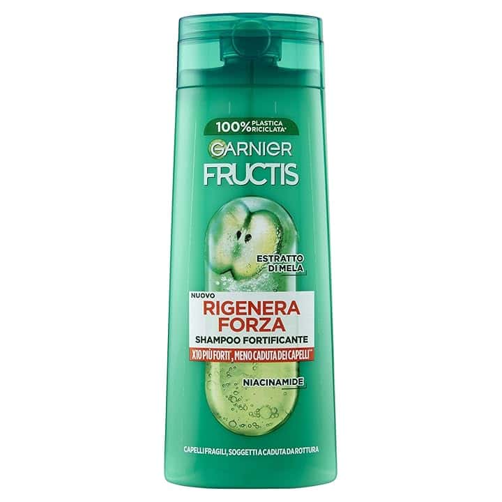 Garnier Fructis Shampoo Fortificante per Capelli Fragili Forza Rinforzante con Estratto di e