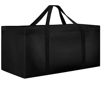 Dokon Borsa per Cuscini da Giardino Impermeabile Custodia per Albero di Natale Tessuto Oxford Resistente Anti-UV Borsa Porta Cuscini da Esterno, Grande (175x55x75cm) - Nero