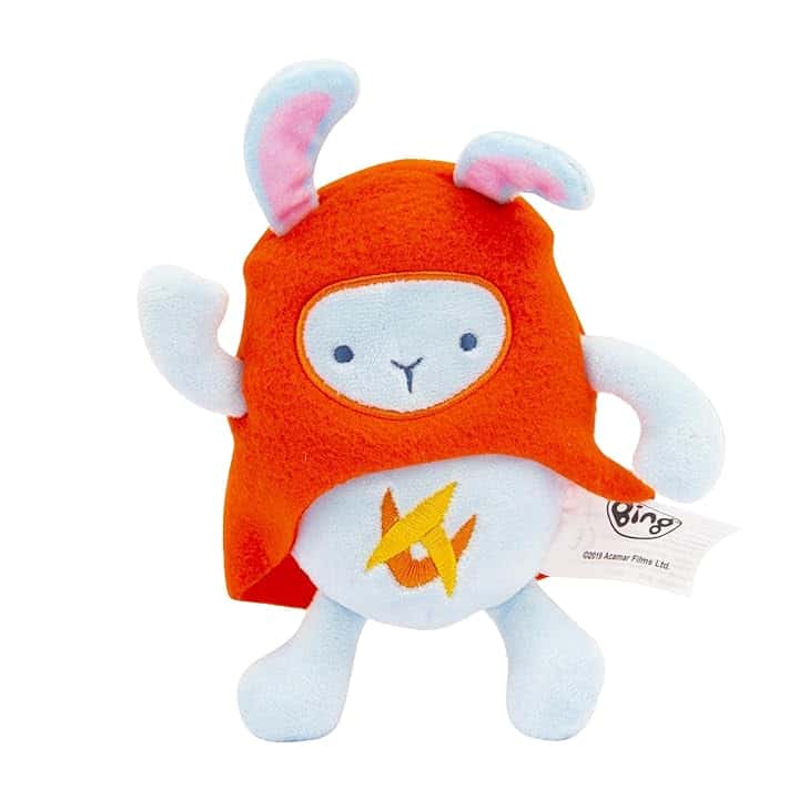 Giochi Preziosi Bing Peluche 18cm Circa, Personaggio Hoppity, Soffice e Imbottito Dettagli Ricamati, per i Bambini più Piccoli a Partire dai 0 Mesi, BNG00N02, multicolore