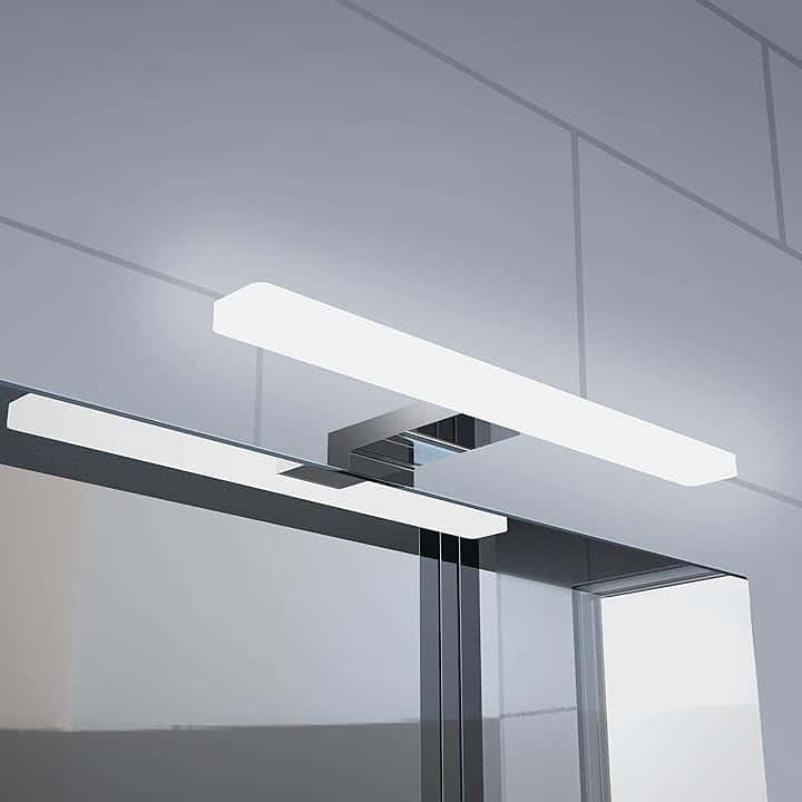 Lampada da Specchio Bagno 30 cm 8W 640LM 230V bianco caldo 3000K, Lampada da Bagno,IP44 Classe II,Morsetto su Specchio/Armadio/Illuminazione a Parete 300mm¡­