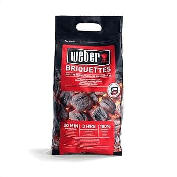 Weber Carbone per Barbecue (4kg), per una Bruciatura Lunga e Costante, Ideale per una Lunga superficie di cotturata, Legno 100% Naturale, Raccolto Sostenibile, Certificato FSC (17590)