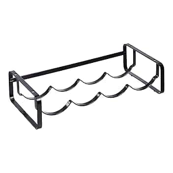 Amazon Basics Portabottiglie impilabile da tavolo, 1 unità, Large, Nero