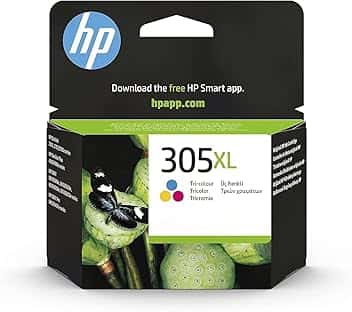 HP 305XL Tricromia, 3YM63AE, Cartuccia Originale da 200 Pagine, Alta Capacità, Compatibile con Stampanti HP DeskJet serie 2700, 4100, HP Envy serie 6020, 6030, 6420, 6430 ECOLOGO