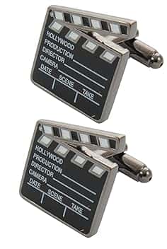 COLLAR AND CUFFS LONDON Gemelli di lusso per gli uomini con confezione regalo - Ottone massiccio - Musica e Film