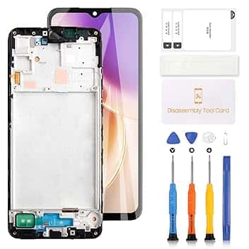 LADYSON Schermo LCD TFT per Samsung Galayx A16 4G A165 SM-A165F A165M Display LCD Touch Screen Digitizer Full Glass Assemblaggio Riparazione con Strumenti (Nero con Telaio, Non A16 5G A166)