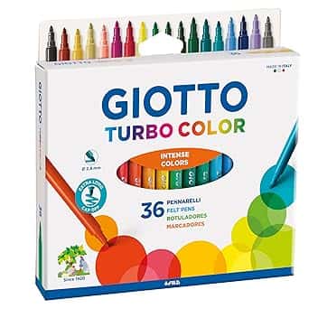 GIOTTO TURBO MAXI PUNTA 2,8MM PENNARELLI, 36 PEZZI