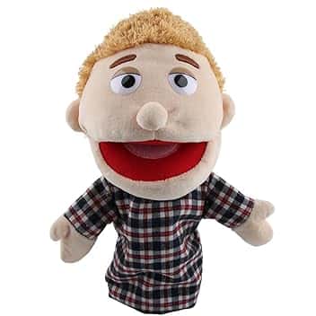 Marionette da Mano Muppet Show, Burattini da Mano, Teatrino Marionette di Peluche, Pupazzo di Peluche, Master of Puppets per Racconta Storie, Educazione, Giochi Interattivi (Papà, 30cm)