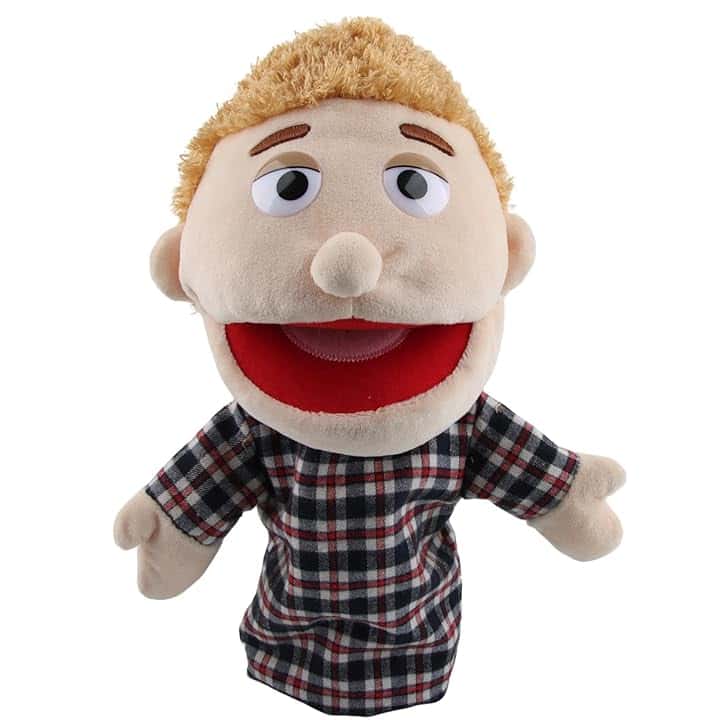 Marionette da Mano Muppet Show, Burattini da Mano, Teatrino Marionette di Peluche, Pupazzo di Peluche, Master of Puppets per Racconta Storie, Educazione, Giochi Interattivi (Papà, 30cm)