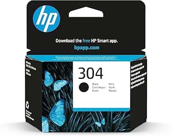 HP 304 Nero, N9K06AE, Cartuccia Originale da 120 Pagine, Compatibile con Stampanti DeskJet 2620, 2630, 3720, 3730, 3750, 3760, Envy 5010, 5020, 5030 ECOLOGO