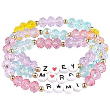 TCRZHHRX 3 Bracciali dei K-p0p Dem0n Hun-ters, Braccialetti dell'Amicizia con Perle da 8 Millimetri, Accessori per Appassionati di Anime, per Feste di Natale, Compleanni e a Tema