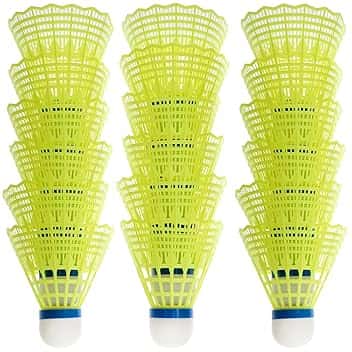 QWORK® Set di 18 Volani Badminton in Nylon - Elevata Resistenza agli Urti e Volo Stabile