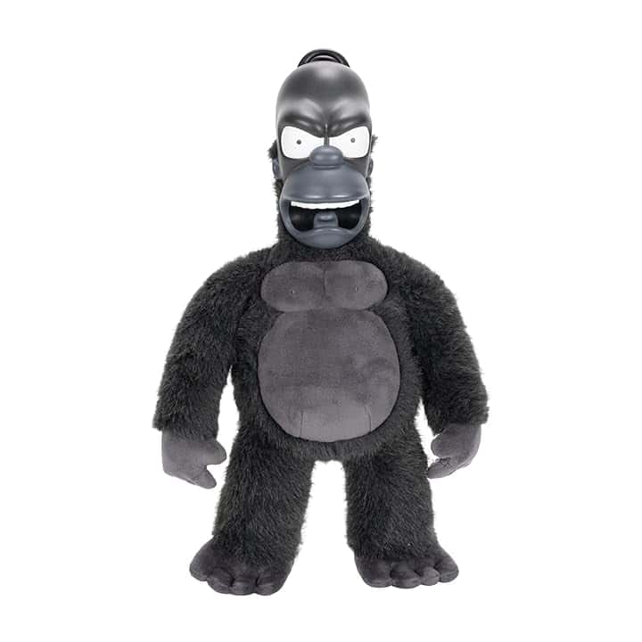 Peluche da collezione di Re Homer dei Simpson, prodotto da Jakks Pacific, con licenza ufficiale, alto 40 cm, ispirato all'episodio "La casa sull'albero dell'orrore"