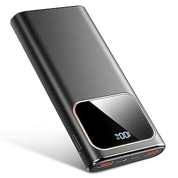 2026 New Power Bank Ricarica Rapida 22.5W(12V/4.5A), 10000mAh Powerbank per iPhone 17/16/15/14/13/12/11 Samsung Xiaomi Android etc, Leggero Caricatore Portatile con USB-C Ingressi e Uscite